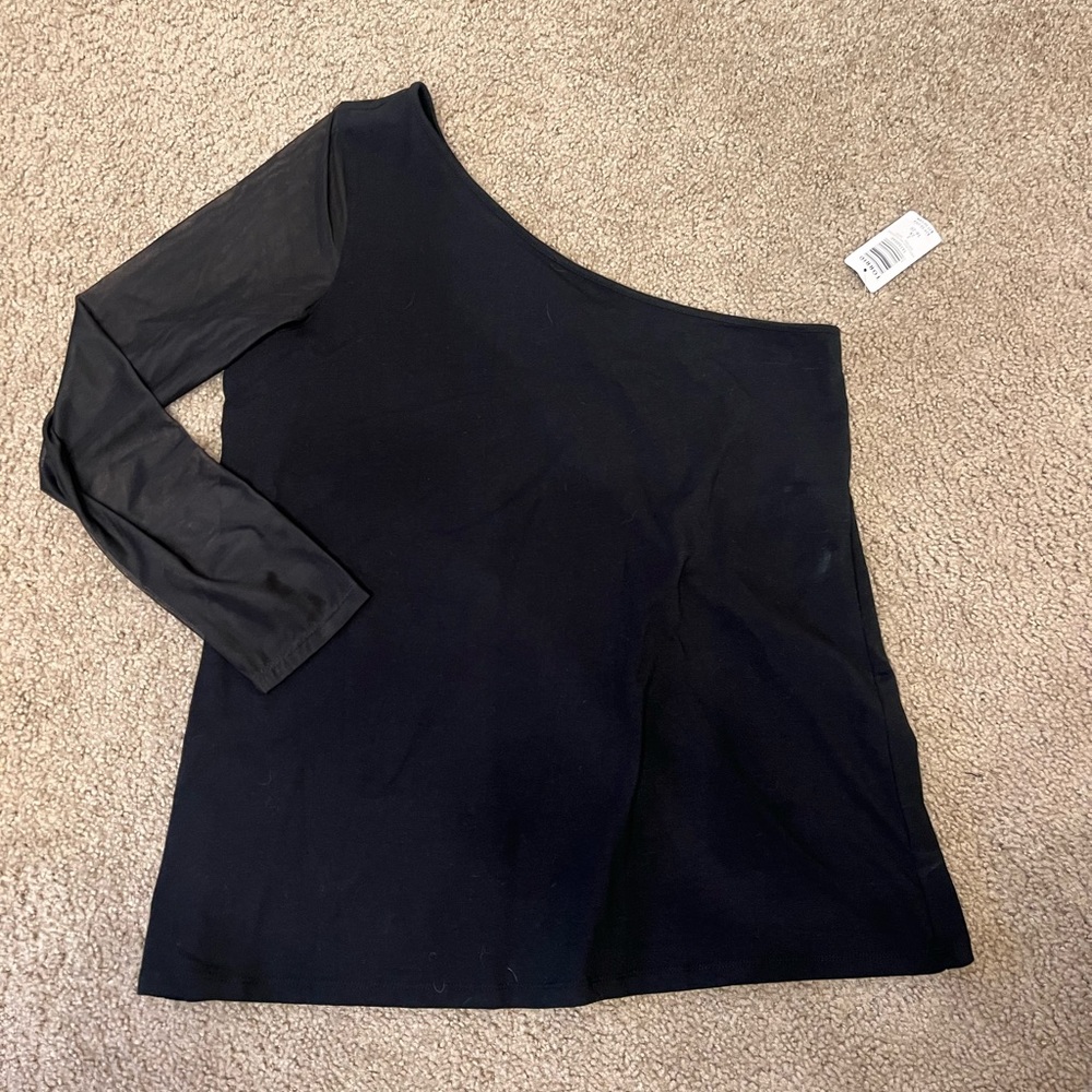 Torrid one sleeve mesh top